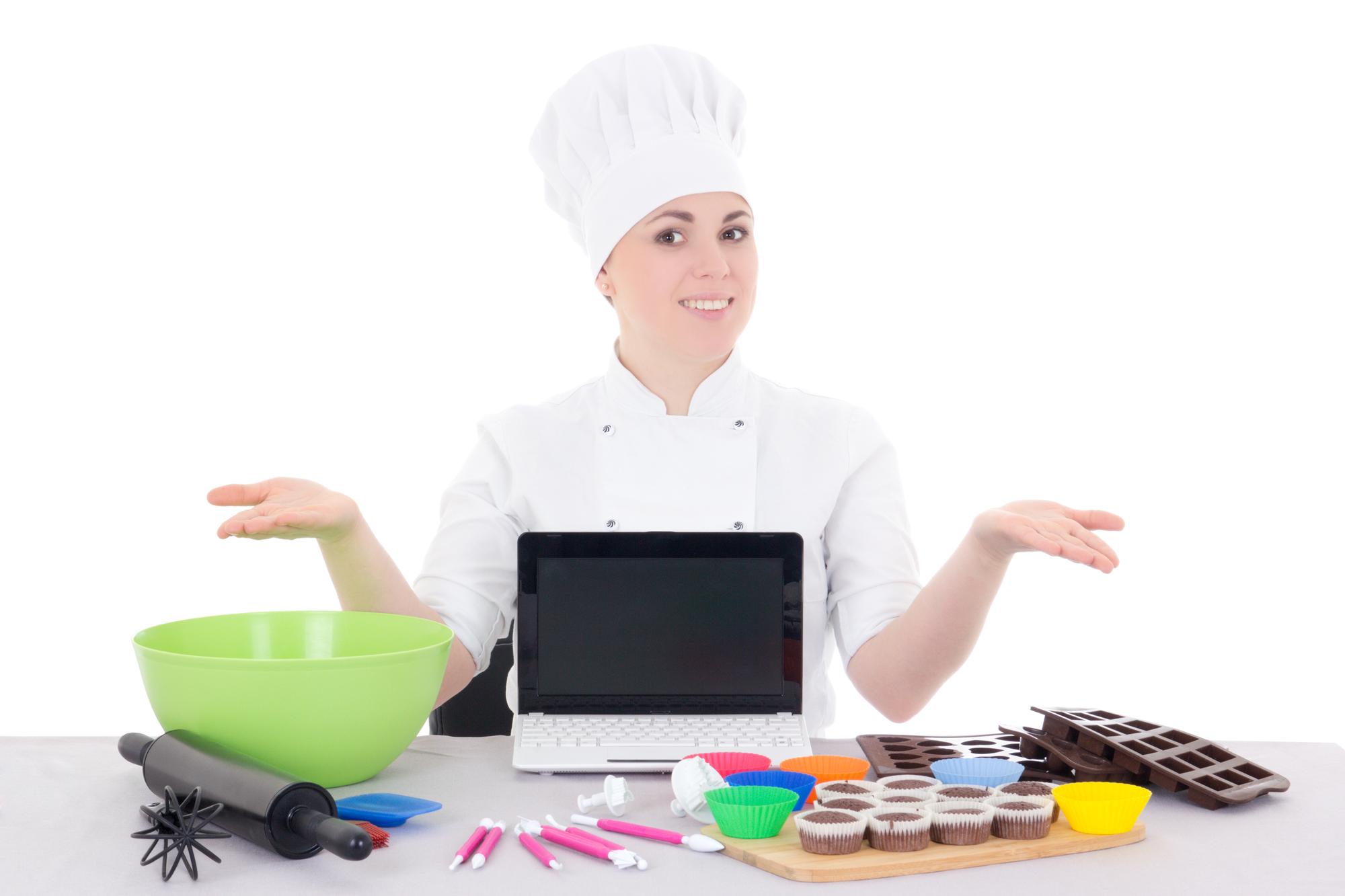 Chef in videochiamata con studenti