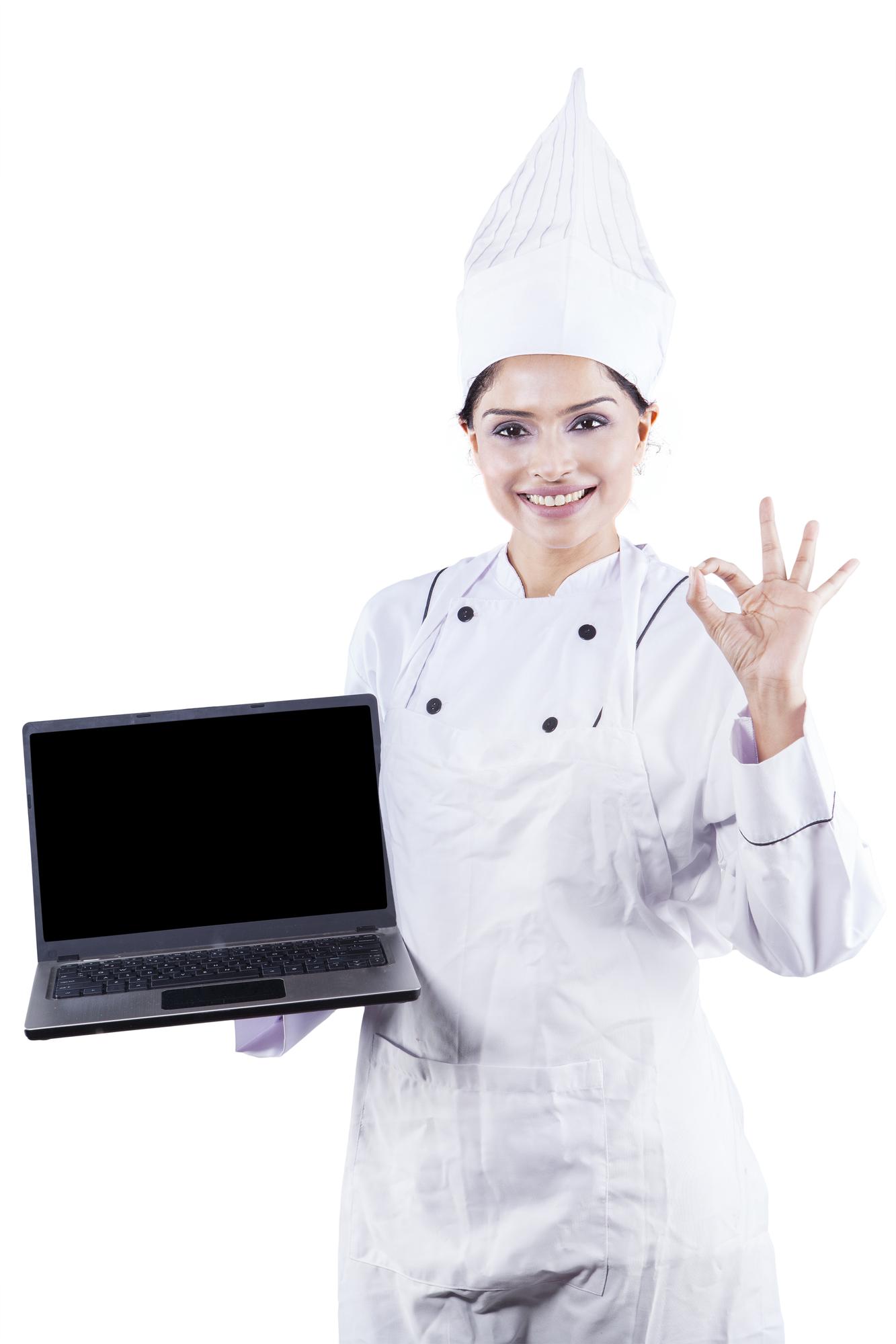 Classe online con chef e studenti